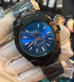 Copy Rolex Milgauss Watch Blue Dial w/ Green Crystal High Quality Watch 40mm